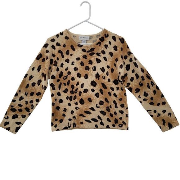 CD Cathy Daniels Leopard Print Sweater Women SP Long Sleeve Mobwife - Picture 1 of 8